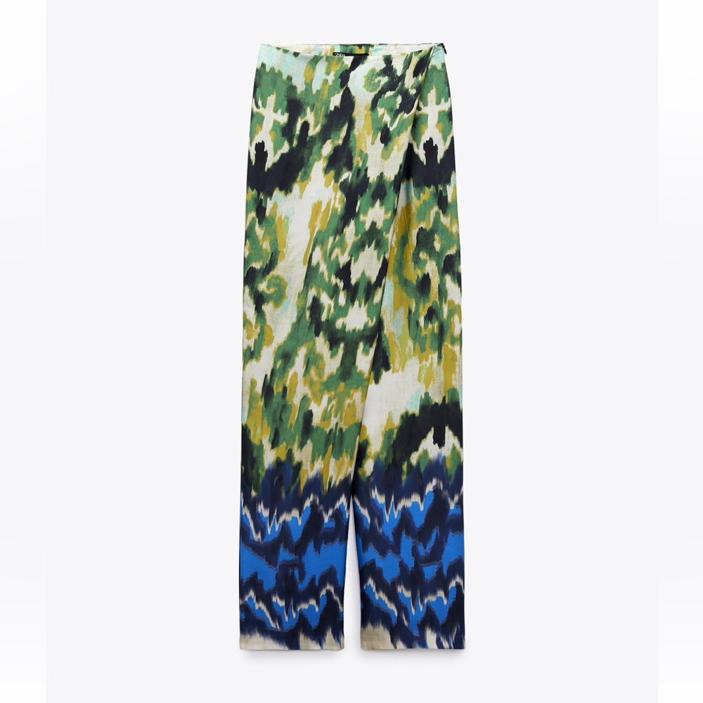 Zara Multicolor Abstract Print Trousers